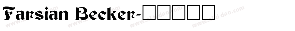 Farsian Becker字体转换
